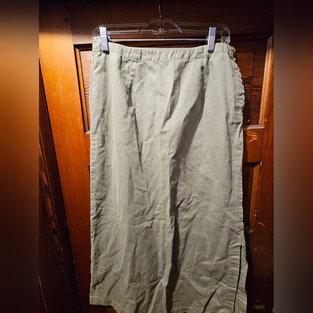 Y2K Eddie Bauer Olive Green Maxi Skirt
